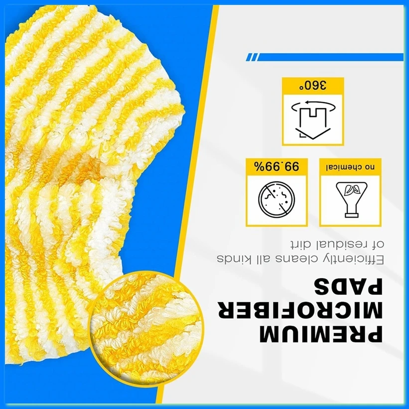 8pcs Steam Cleaner Microfibre Replacement Cloths for Steam Cleaner Accessories EasyFix SC 2, SC 3, SC 4, SC 5-A57M