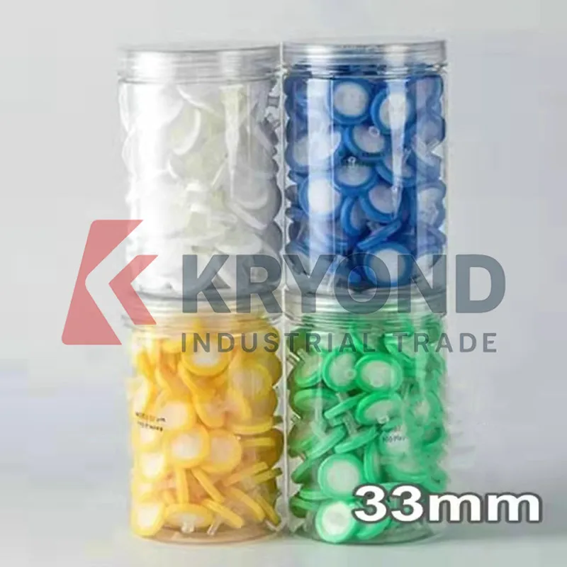 100pcs Lab 33mm Disposable Luer Syringe Filter MCE/Nylon/PES/PVDF with 0.22/0.45µm Millipore Membrane Original Product