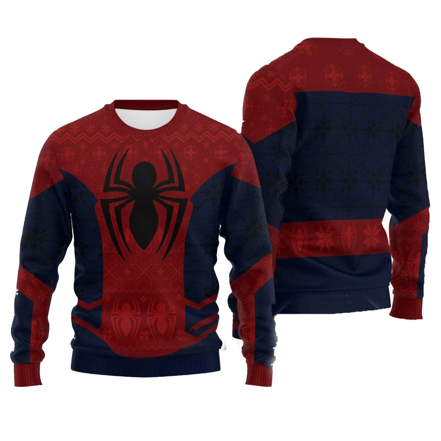 Spider Punk New Year Christmas Gift Ugly Sweater Hot Selling Autumn and Winter Oversized Pullover Men's Christmas 2024 Women Top