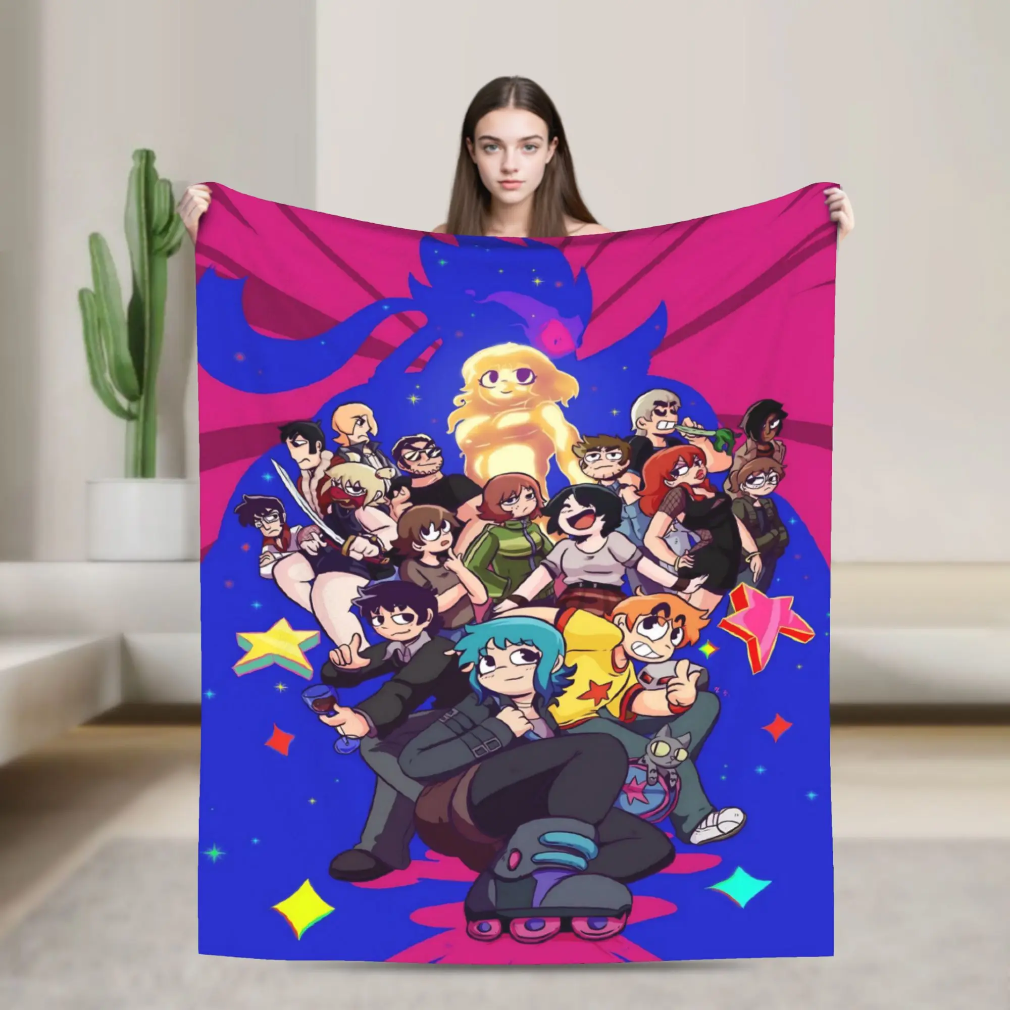 Scott Pilgrim vs. the World Blankets Super Soft Velvet Cozy Gifts  Throw Blankets Bedding Throws