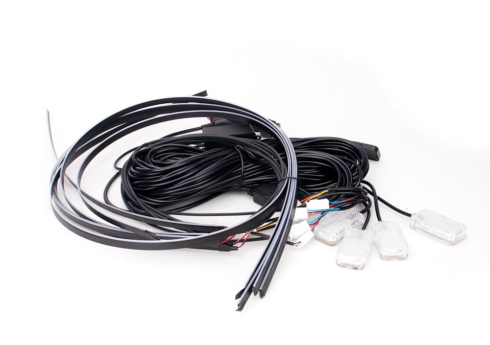 5/6/9/10in1 Symphony Car Ambient Light Interior Acrylic Guide LED Strip Light Cigarette Decoration Atmosphere Lamp APP Control