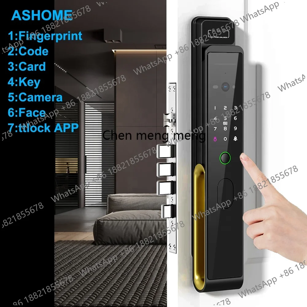 Lxy Home Wifi Fully Automatic 3D Face Recognition Smart Lock Face Security Fingerprint Code Card Key Camera Door Smart Locks