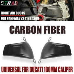 Motorcycle Air Ducts Brake Caliper Radiator Cover For DUCATI PANIGALE V2 899 959 1199 1299 Hyper 950 Multistrada V4 Carbon Fiber