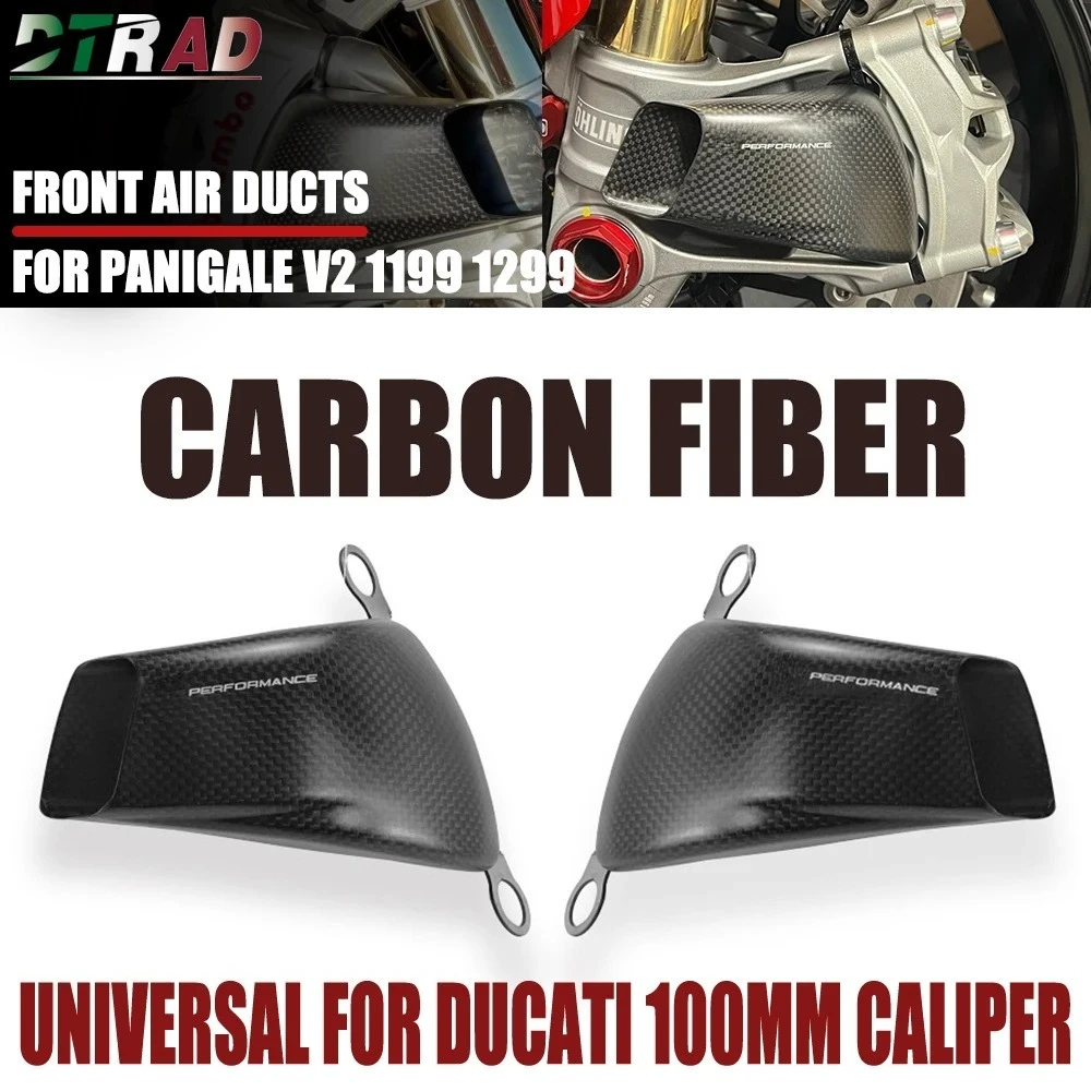 Motorcycle Air Ducts Brake Caliper Radiator Cover For DUCATI PANIGALE V2 899 959 1199 1299 Hyper 950 Multistrada V4 Carbon Fiber