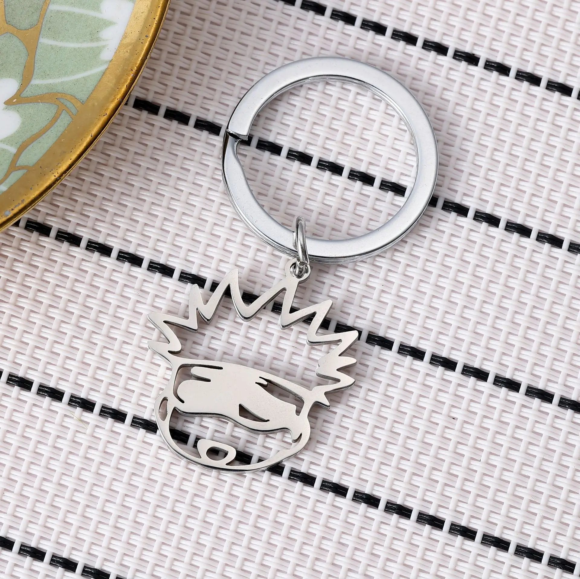 

Jujutsu Kaisen Gojo Satoru Stainless Steel Keychain Schoolbag Anime Magic Back To Fight Around Anime Fashion Toys Anime Cartoon