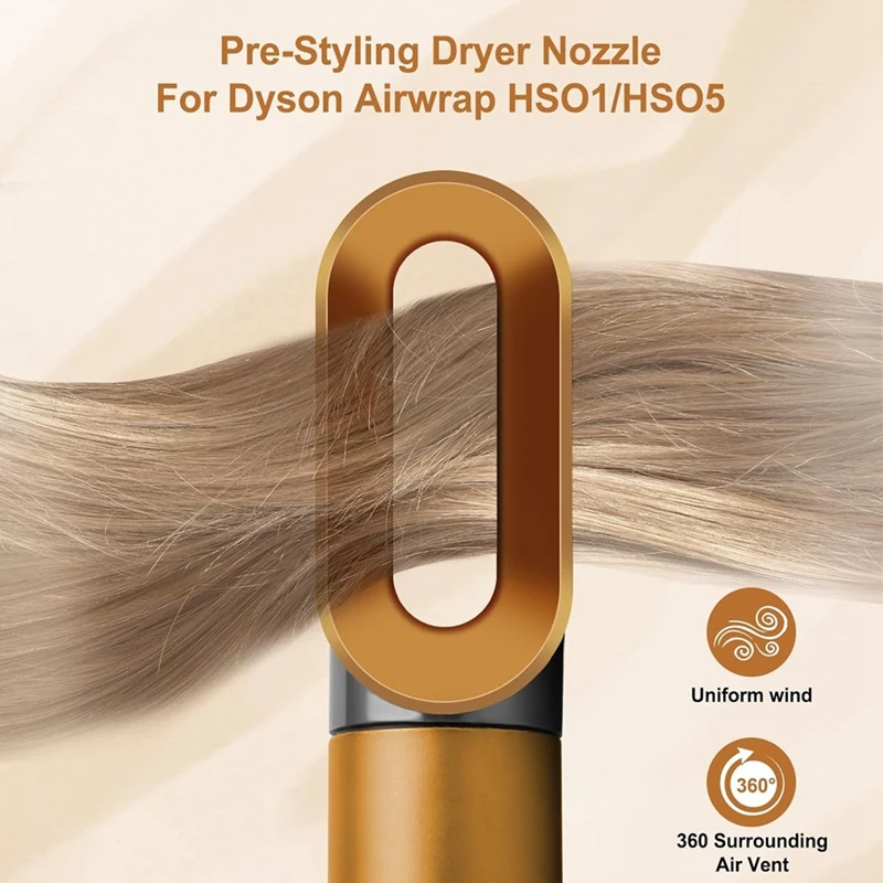 Pre-Styling Dryer Attachment For Dyson Airwrap HS01 HS05 Styling Air Nozzle With Wide-Tooth Comb Hair Styler Accessories