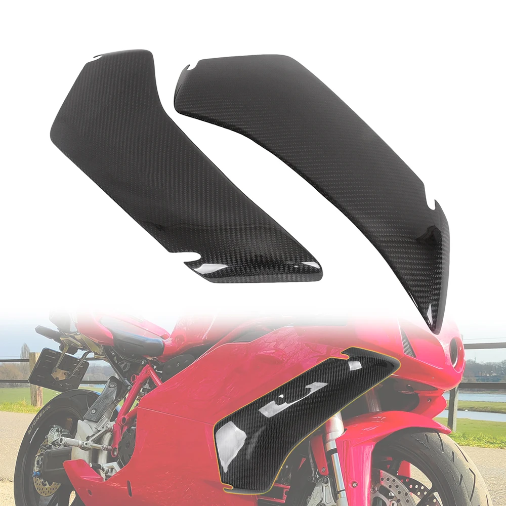 Motorcycle Carbon Fiber Winglet Cover Front Side Spoiler Fairing for Ducati 749 999