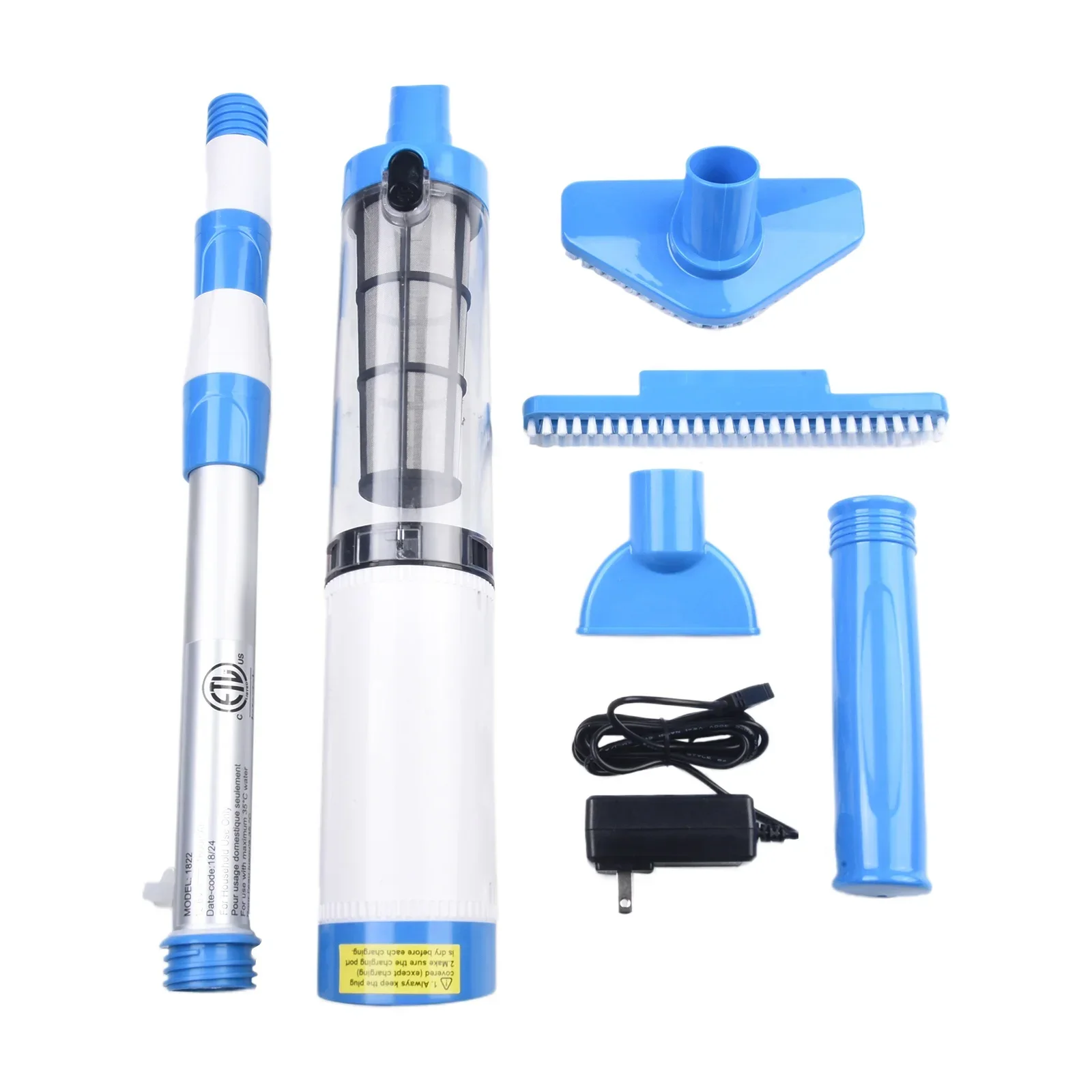 

Pool Vacuum Rechargeable Vacuum Cleaner Navigation Roller Bristle Suction Nozzle For Spas Hot Tubs Small Pools