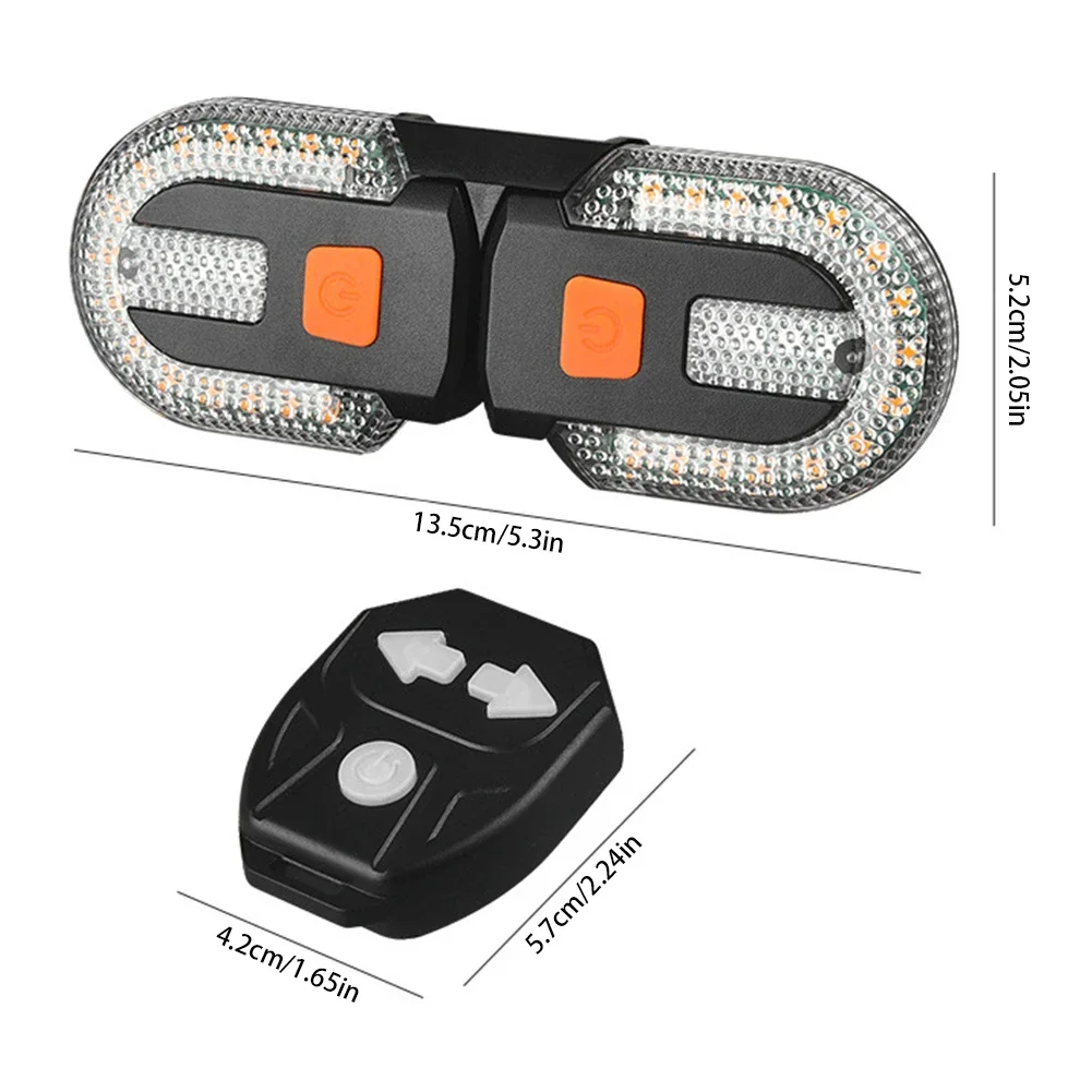 Bicicleta Sem Fio Controle Remoto Luz Traseira, Three-Way Split, USB Recarregável, Mountain Bike Turn Signal Light, Ciclismo Equipamento