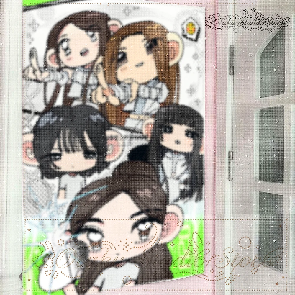 Y2K Alt Harajuku Tapestry ゆめかわ A2O LITE Chibi Fanart Monkey Ear Girls Comic Panel Print ジライケイ Kpop Aesthetic Wall Hanging Photo