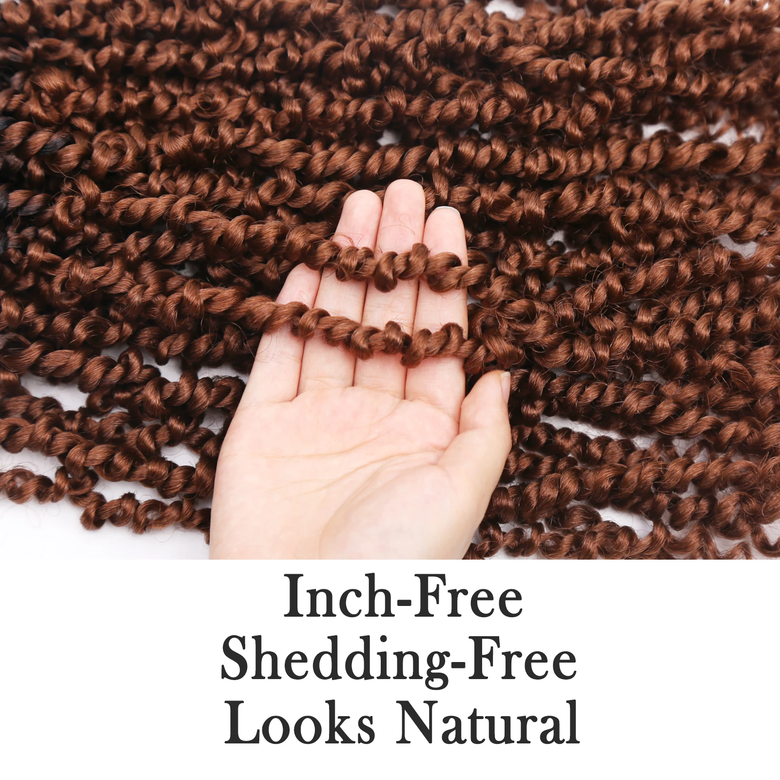 Extension Capillaire Synthétique Pré-Torsadée de 18 Pouces, Cheveux au Crochet pour Femme