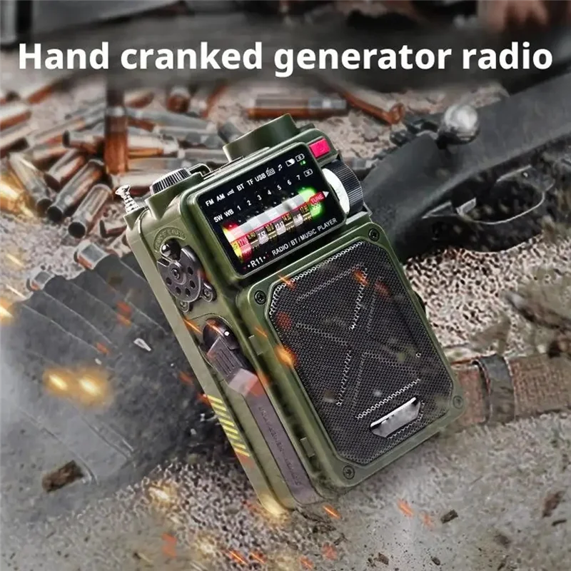 B92B-Hand-Operated Emergency Solar Radio Solar Bluetooth Outdoor Camping Alarm Radio Bluetooth Outdoor Camping Alarm Radio