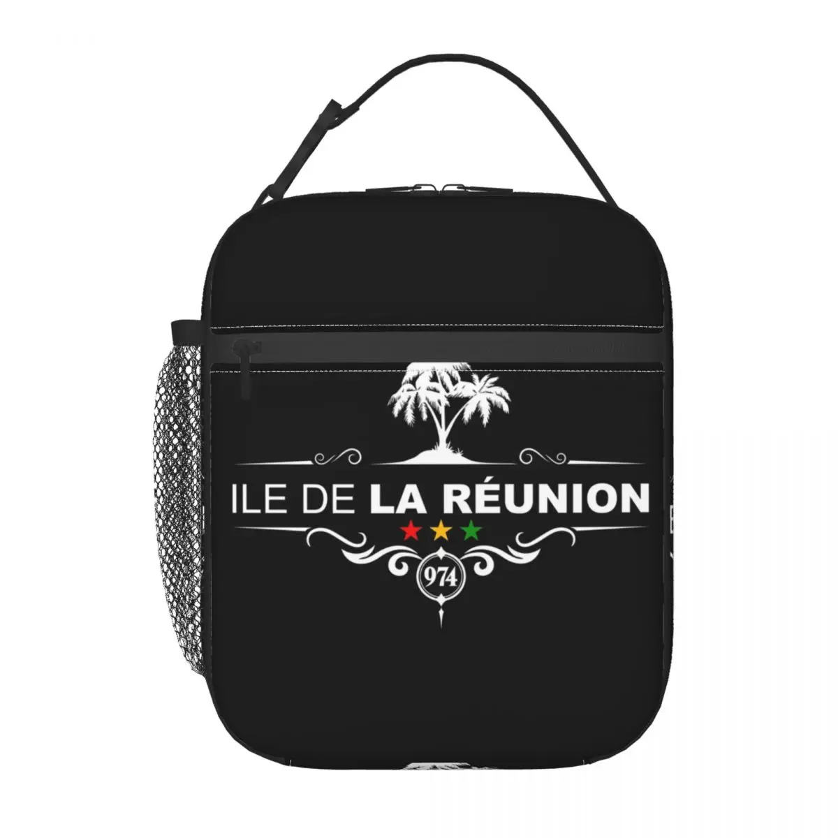 

Reunion Island 974 изолированная сумка для ланча для женщин, портативный охладитель, термальный контейнер для бенто, для пляжа, кемпинга, путешествий