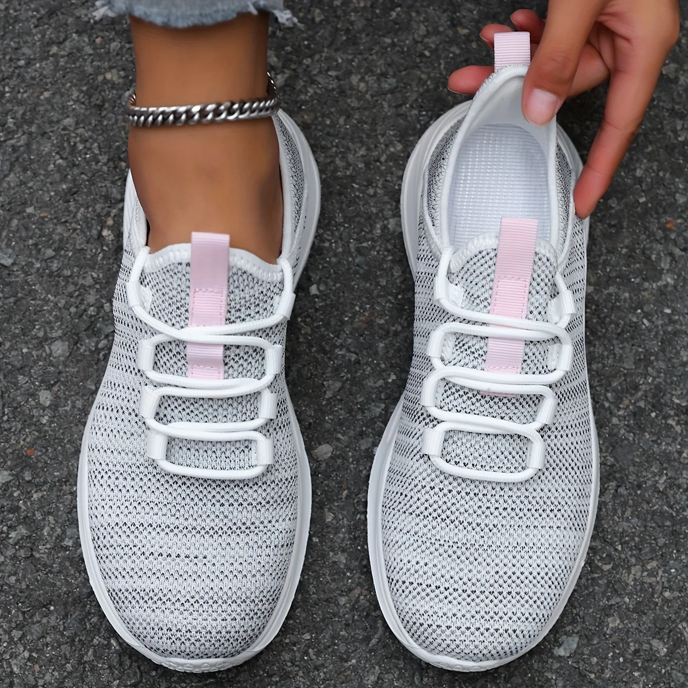 Women Breathable Mesh Summer  Running Shoes Lightweight Casual Sneakers Non Slip Outdoor Trainers Sport Soft Fashion Footwear