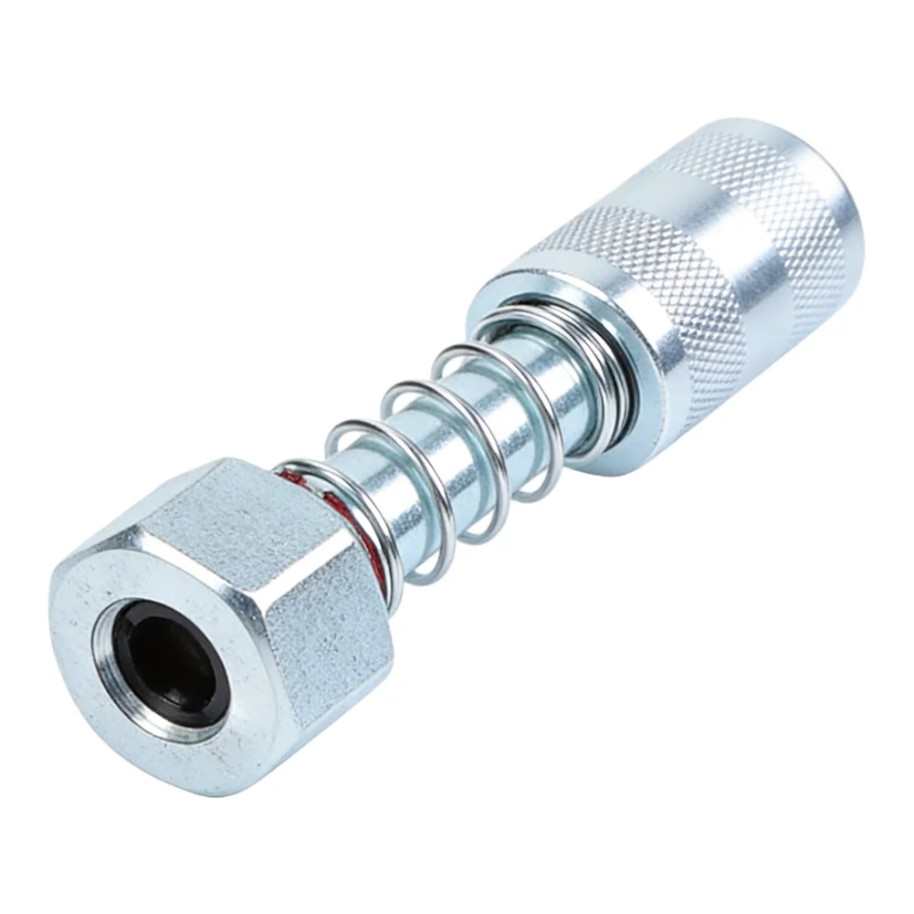 Grease Coupler Adapter 90 Degree Angle with Spring Sleeve for Leak Proof Fit and Efficient Lubrication in Hard to Reach Spaces