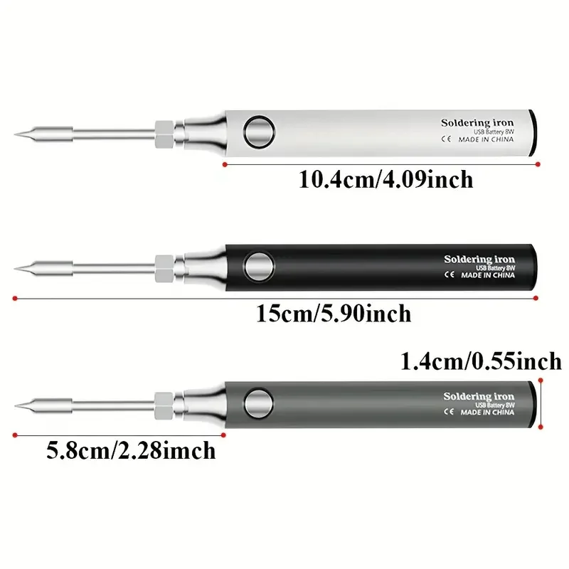 Penna per saldatore a batteria portatile USB 5V 8W alimentata elettricamente ricaricabile e attrezzatura per saldatura di regolazione della temperatura