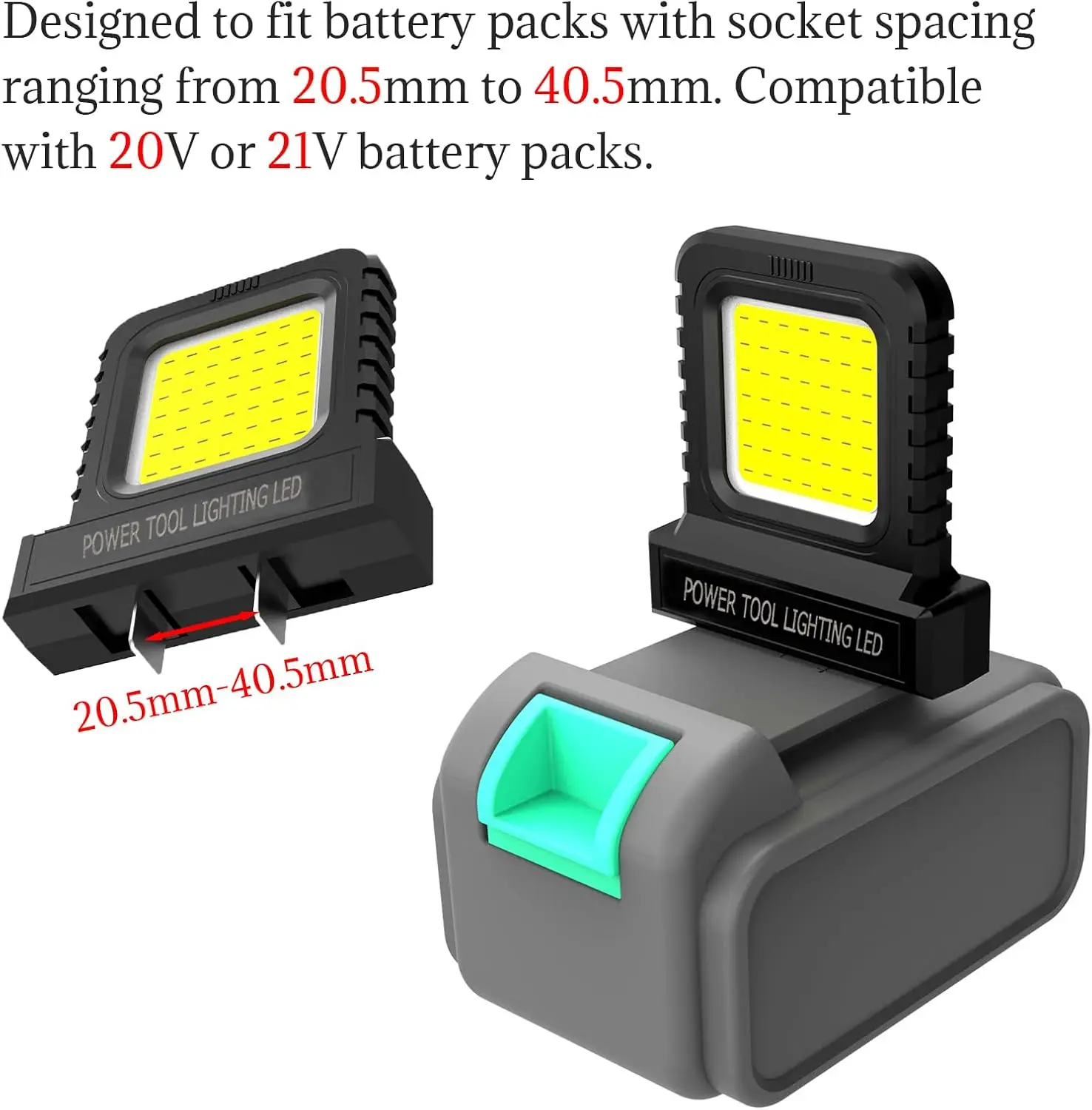 Battery Powered Super Bright LED Flood Light For Electric Tools Portable Versatile Outdoor Work Light 21V Li-ion