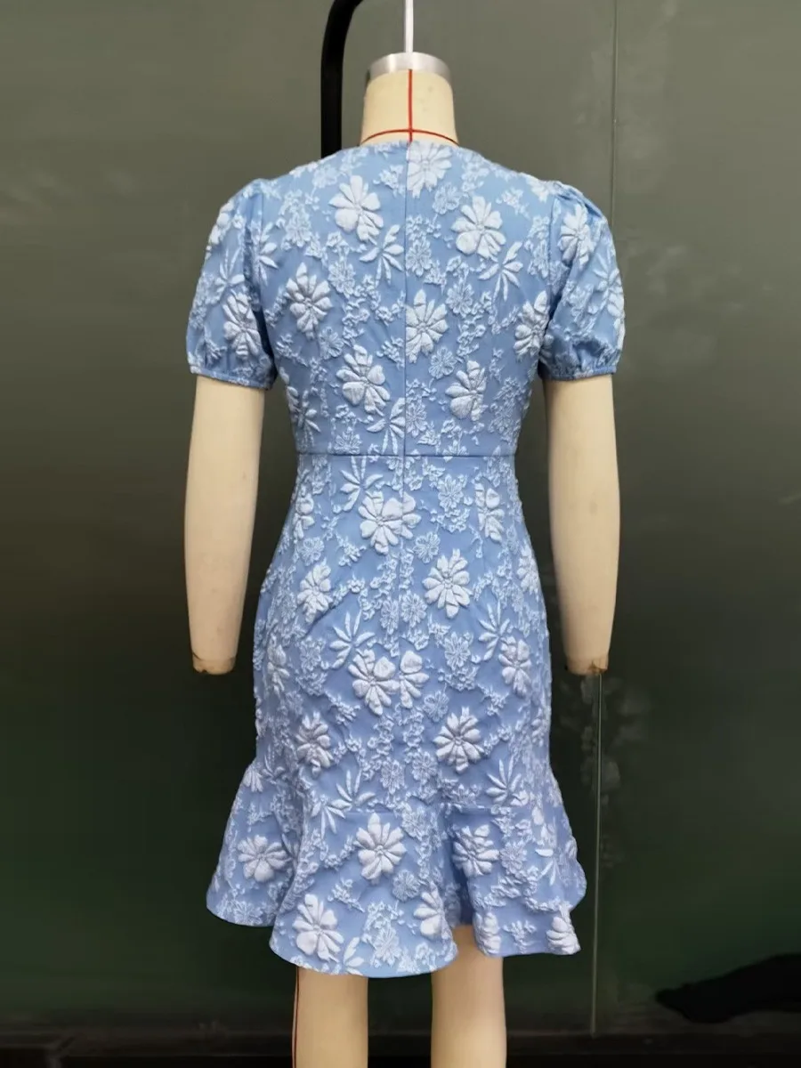 Vestido de verão elegante coreano moda lanterna manga curta vestido de festa ruched bodycon babados vestido de cocktail