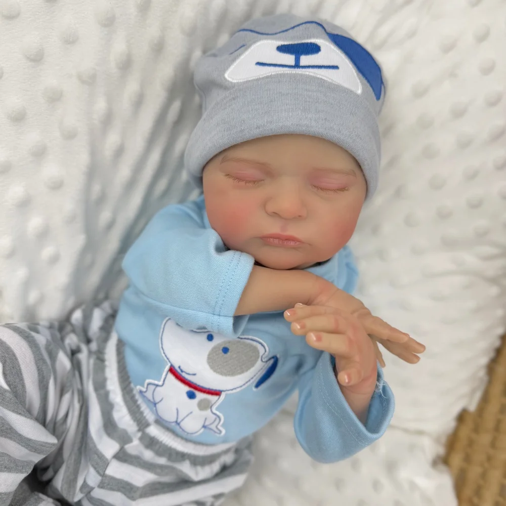 BZDOLL Bambola Reborn Realistica da 50 CM (20 Pollici) con Pelle 3D e Vene Visibili, Corpo in Vinile e Arti in Tessuto, Regalo di Compleanno Perfetto