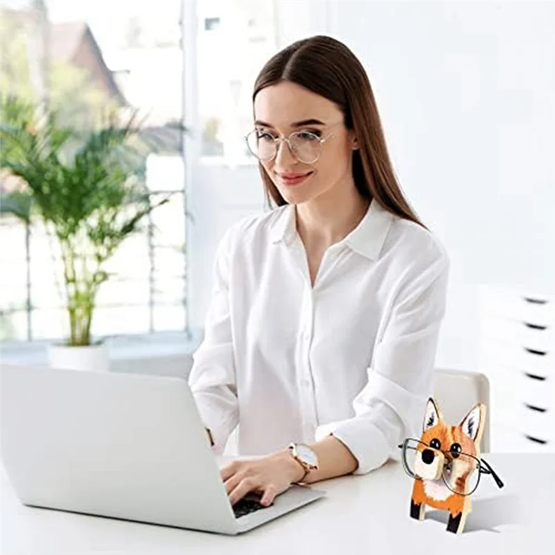 HHTL Wooden Eyeglass Holder Spectacle Display Rack Sunglasses Display Rack For Home Office Desk Decor