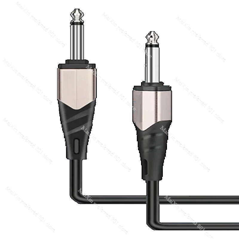 Large two-core 6.35mm audio cable, connected to guitar electronic drum sound card musical instrument universal cable