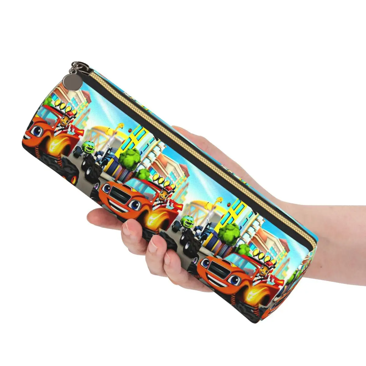 Blaze And The Monster Machines Pencil Cases Pen Holder Cylinder Pen Box Pencil Bag for Students Stationery Supplies