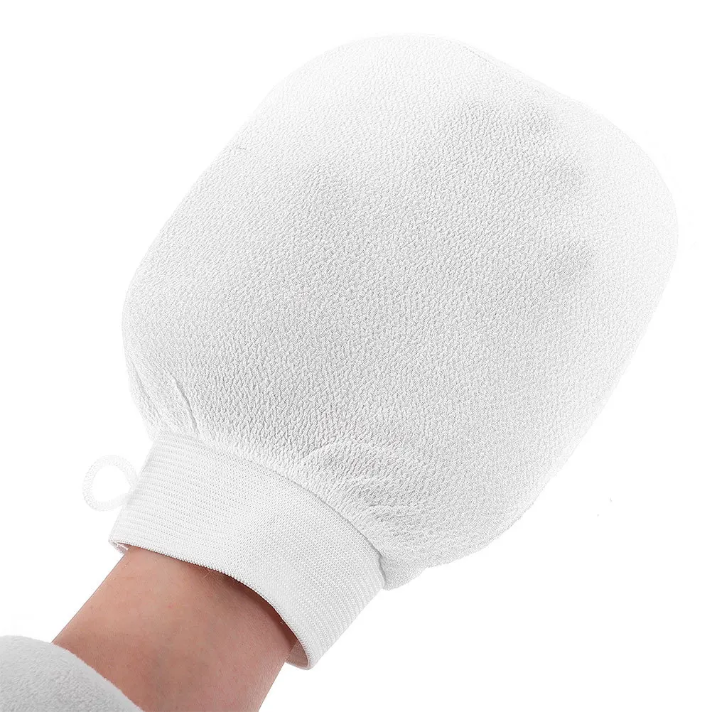 

Reusable Exfoliating Glove for Sensitive Skin Soft Faux Fiber Body Scrubber Shower Mitten Deep Exfoliation Tool