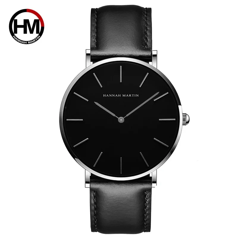 Hannah Martin Top Brand Fashion New Quartz Watch Luxury Business Men\'s Watch High Quality Ultra Thin Clock Hot Relogio Masculino