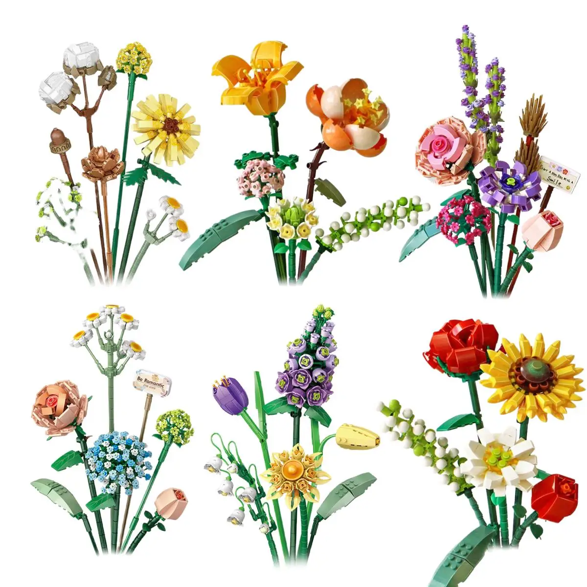 

Конструктор «Букет тюльпанов»: Подарок для девочек, игрушка, украшение для дома, модель цветка, DIY, сборные кирпичики