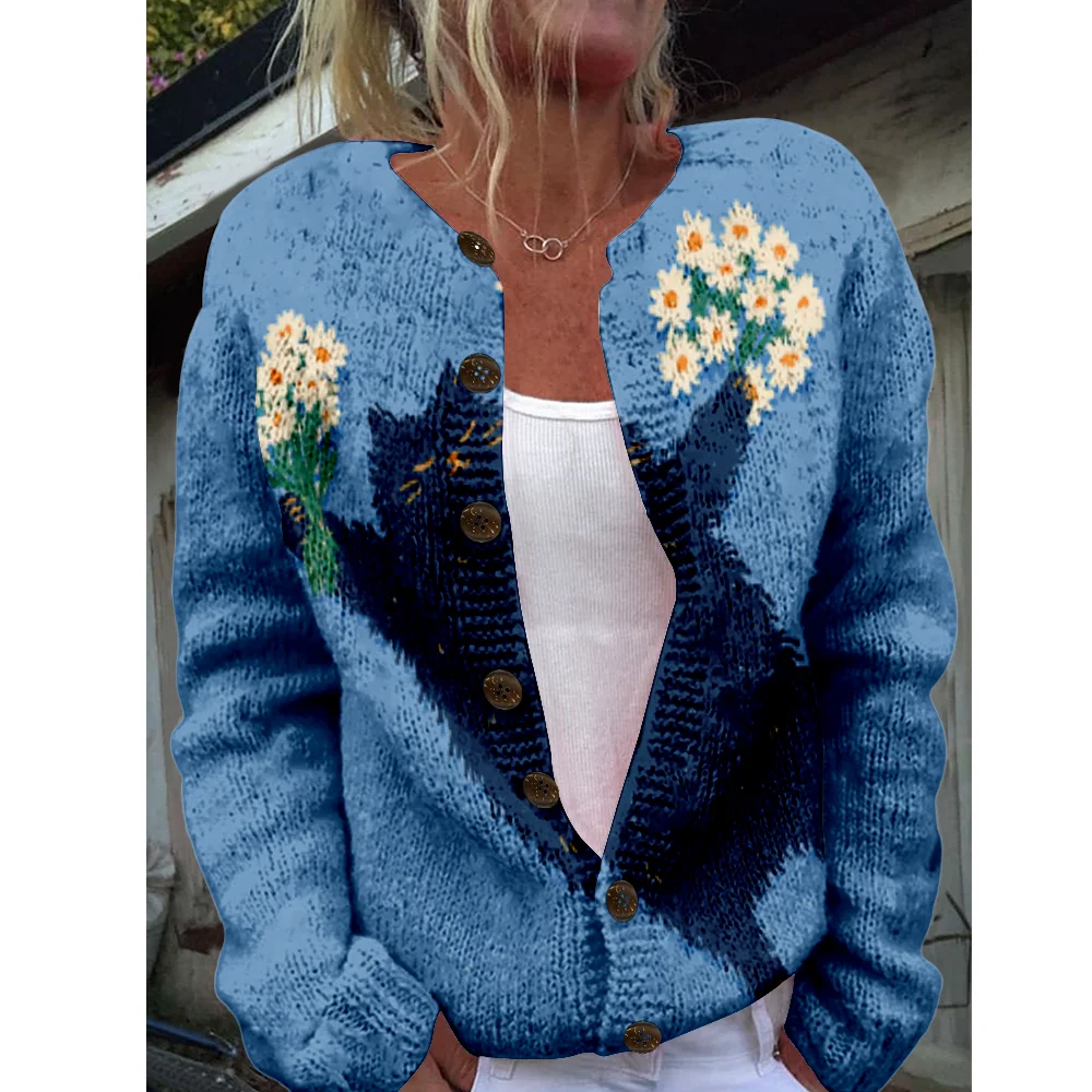 

Autumn Winter Knitted Cardigan Vintage Casual Sweater Japanese Fashion Streetwear Women Sweaters Knit Top Cozy Jumpers Fashion