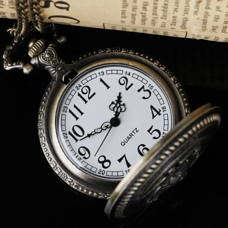 クラシッククォーツ懐中時計アラビア数字男性女性学生ネックレスペンダント時計ギフト人気のジュエリー