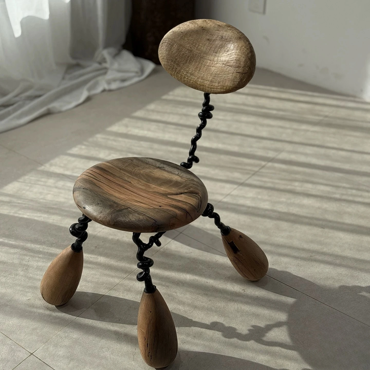 مقعد النمل شقة صغيرة شرفة كرسي الترفيه B & B غرفة الشاي ضيف البراز سجل البراز المنخفض #4