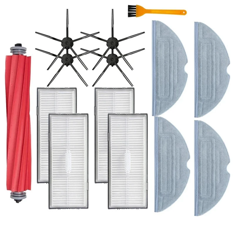 ل Xiaomi Roborock S7 S7 Max T7S / T7S Plus Hepa Filter Mop القماش مكنسة كهربائية استبدال الملحقات الأسود