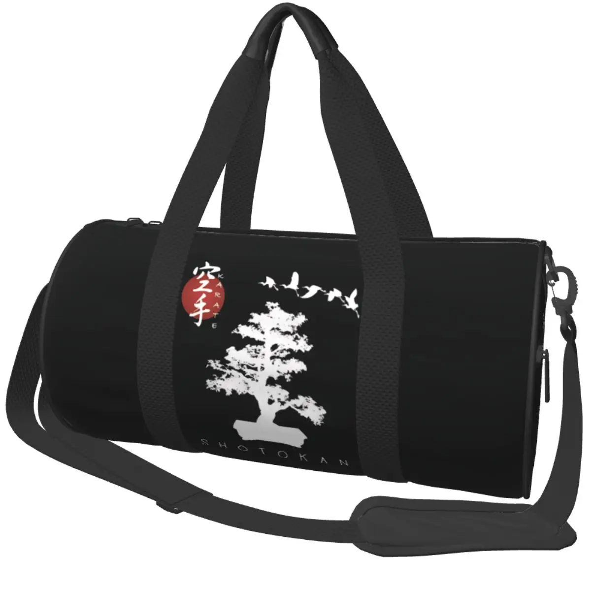 

Спортивная сумка для зала с принтом: Бонсай, Шотокан, Каллиграфия, Каратэ. Большая сумка для инструкторов по каратэ, мужская и женская, с графическим дизайном, для плавания и фитнеса.