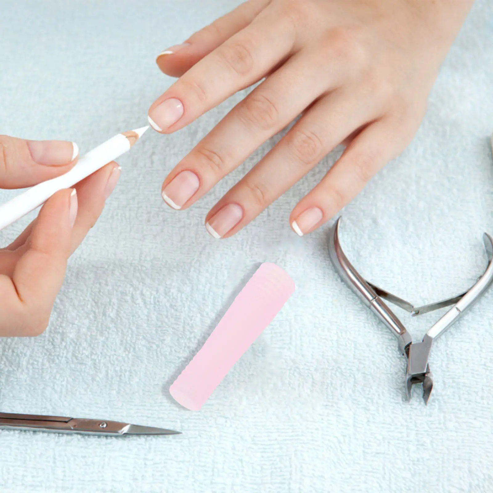 8Pairs Silicone Cuticle Nipper Covers Protective Sleeve Nail Scissors Trimmers Tool Protector for Travel Manicure Use