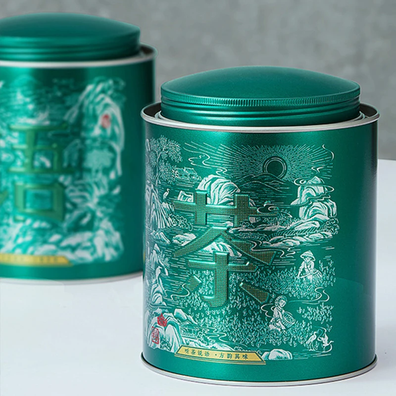 【A-Nice】Chinesisches Tee-Aufbewahrungsglas aus Weißblech, kleines versiegeltes tragbares Glas, Teebehälter, schmiedeeisernes allgemeines Teeglas, Heimdekoration