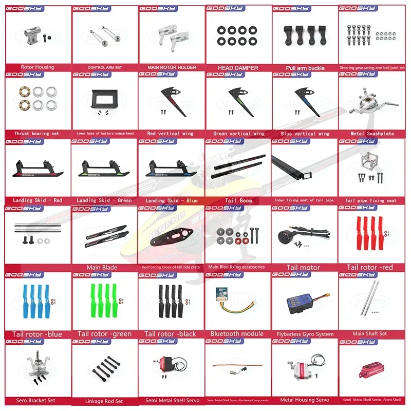 GOOSKY S2 części zamienne do helikoptera główne łopaty ostrze ogona moduł sterowanie lotem nadajnik czaszy