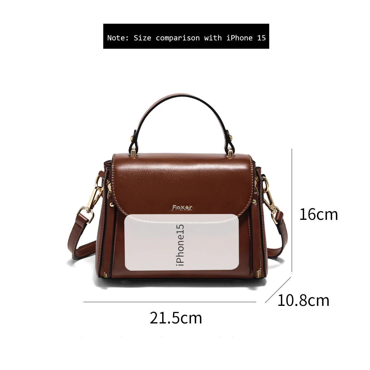 Women's Retro Leather Crossbody Handbag - Large Shoulder Purse