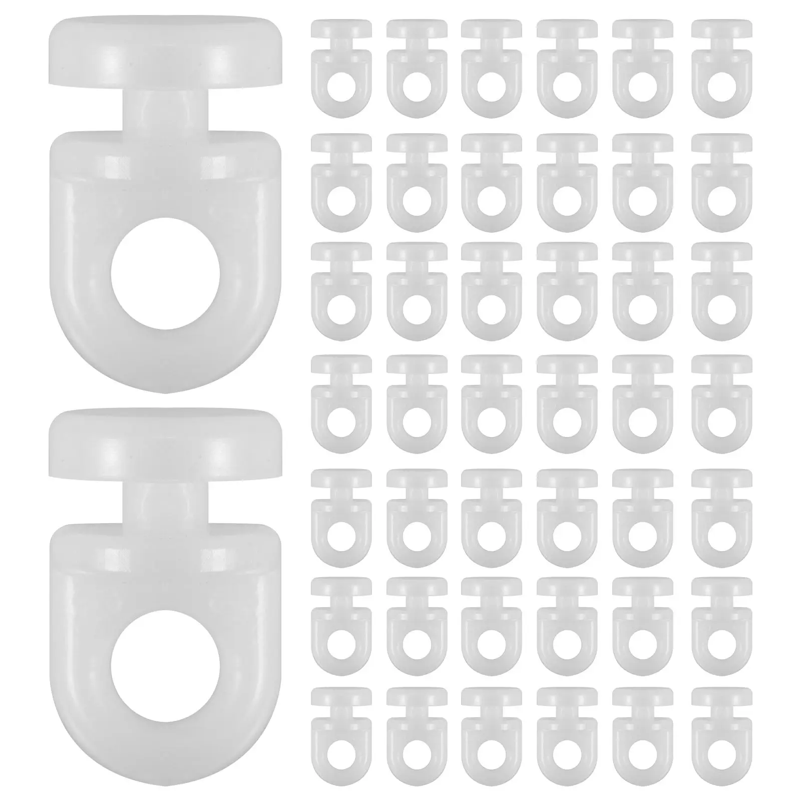 

200pcs Rail Ceiling Track Buckle Curtain Hooks Clips Rings Durable Smooth Quiet Installation Window Treatment Parts Hardware