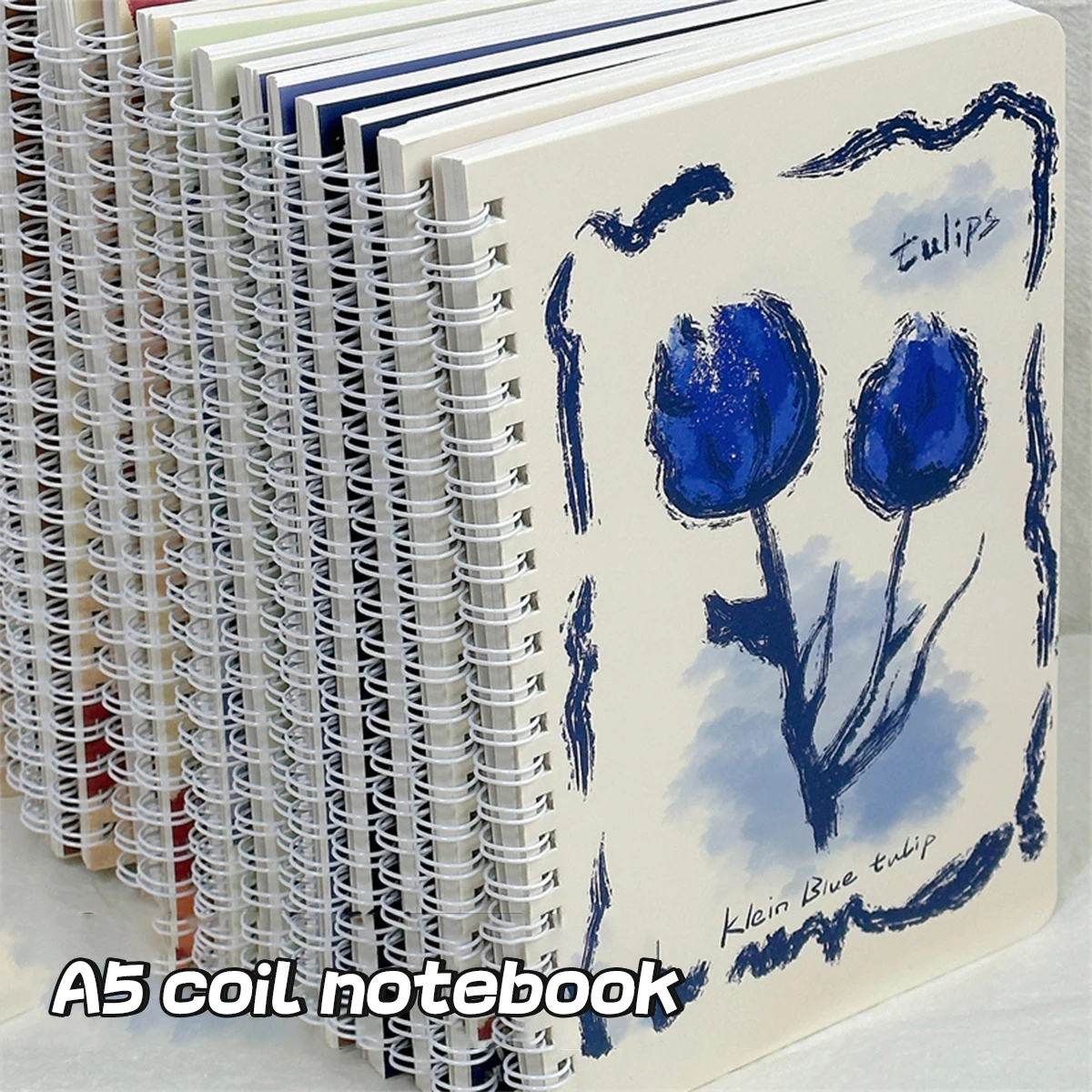 Coil Ins Notebook A5 Flower Handy Student General Notepad Kawaii Homework Notebook Student Notepads School Stationery Supplies