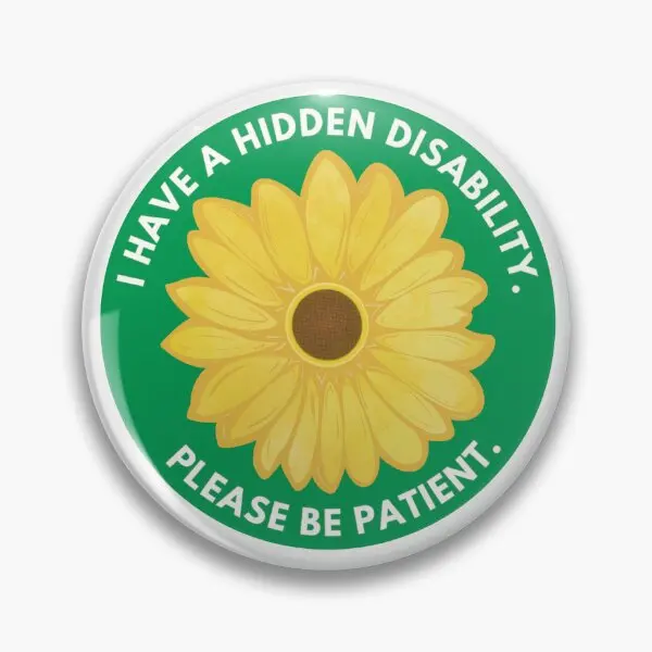 Hidden Disability Sunflower Awareness Soft Button Pin Lover Metal Creative Cute Hat Lapel Pin Decor Brooch Women Funny Fashion
