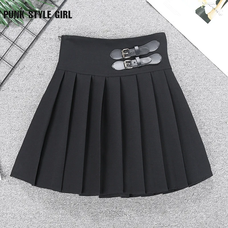 Mini jupe plissée taille haute pour femme, style preppy, sexy, basique, mode coréenne, bandage, vintage, gris, noir, jupe d'école, été, Y2K