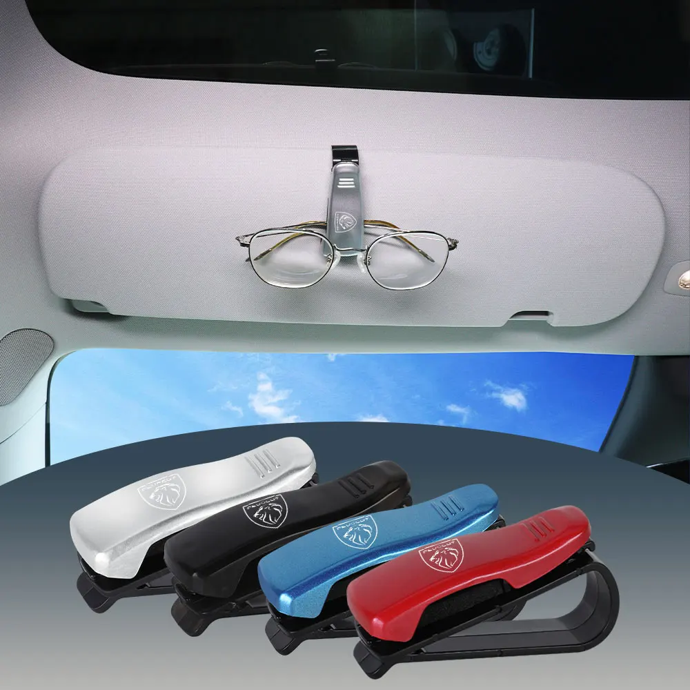 Car Interior Sun Visor Glasses Clips Sunglasses Clip Card Ticket Holder For PEUGEOT 206 208 3008 308 207 508 107 307 408 107 406