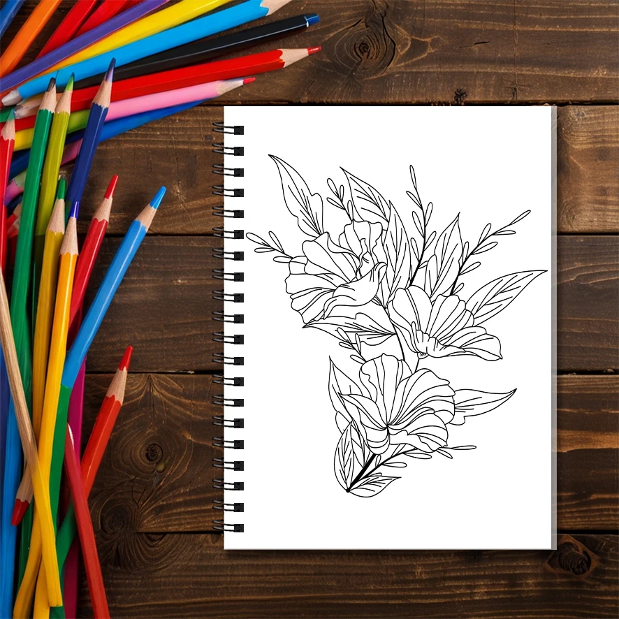 Adult Coloring Book - 8.3x 11.2 Inch 22 Page Coloring Book - Helps Reduce Stress and Ease Emotions