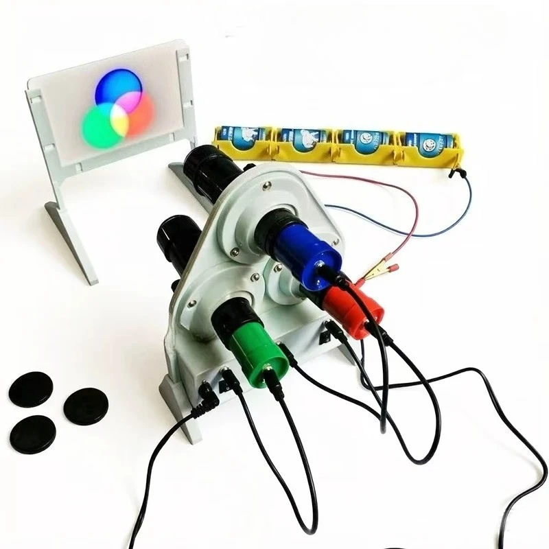 Three-color Light Source Three-color Synthesis Experimenter, Physical Optics Three-color Light Demonstrator, Teaching Instrument