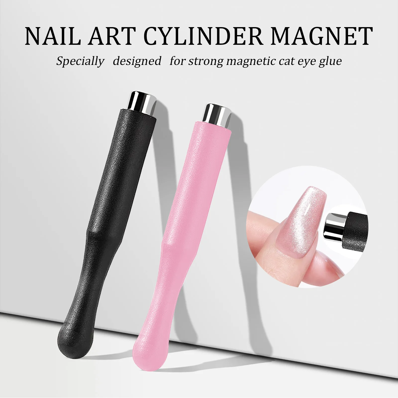 

Nail Art Japanese Cylindrical Cat Eye Special Magnet Stone Nail Oil Glue Thick Magnet Bar Strong Magnet Pattern Magnet