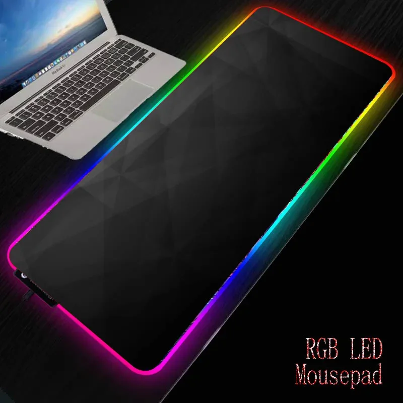 Large Mouse Pad Black Texture  Big Computer Gaming Mousepad Anti-slip Natural Rubber with Locking Edge Gaming Mouse Mat Office