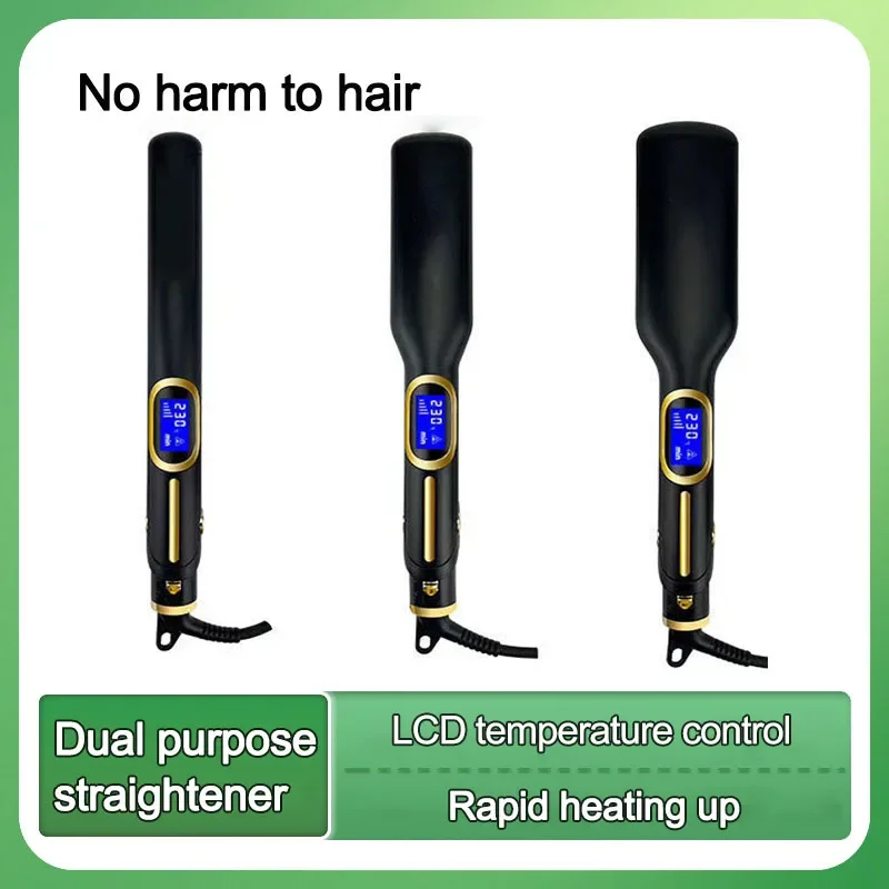 

Professional Flat Hair Straightener Wide Plates Irons MCH Hard Anodized Plate Treatment Hair Flat Iron 480F High Temperature