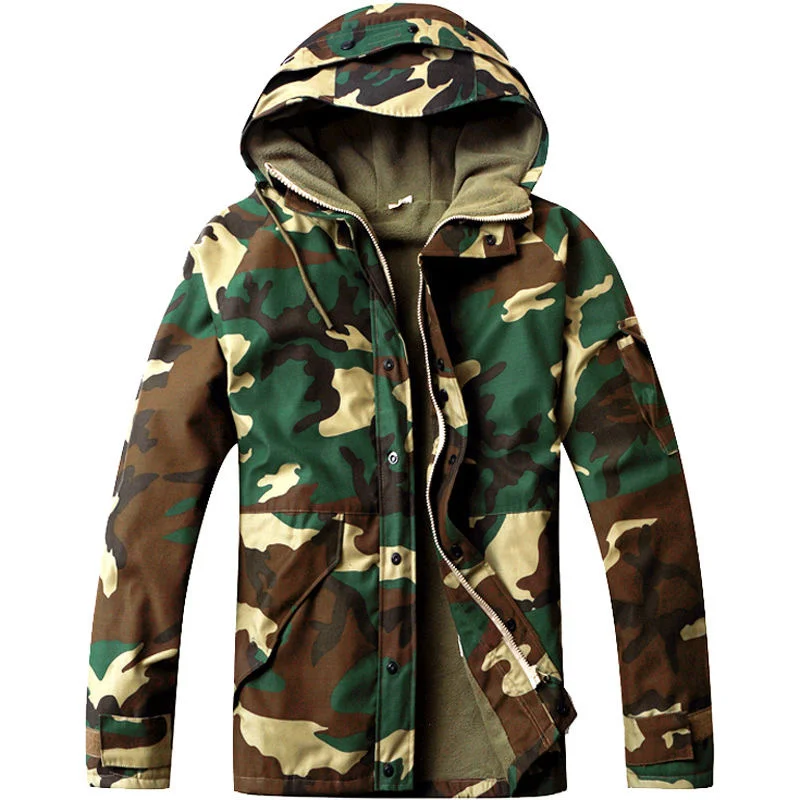 Jaqueta quente camuflada para homens, G8, multifuncional tático com capuz, vestuário Harajuku ao ar livre, roupas soltas, inverno