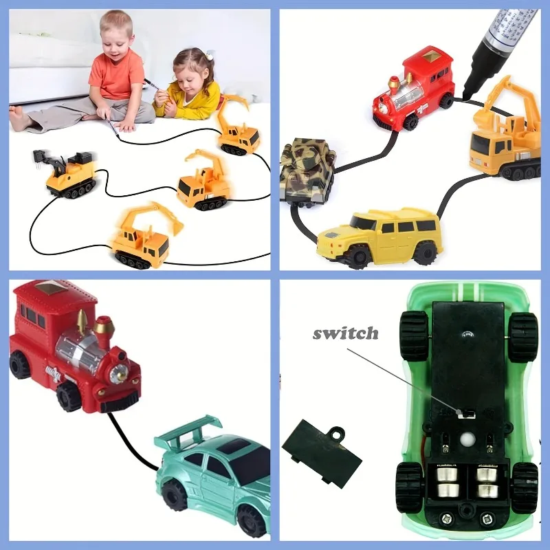 روبوت متابعة الخط التعريفي ألعاب تعليمية حثي سيارة شاحنة آلة اتبع أي خط أنت رسم هدايا عيد الميلاد لعبة تعليمية